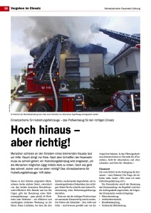 118 - Swissfire.ch - Novemberausgabe 2014 Artikel: Hoch hinaus – aber richtig!